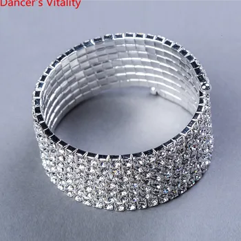 

2018 danza del ventre Braccialetto Del Rhinestone accessori India abbigliamento per la danza braccia polso ornamento accessori