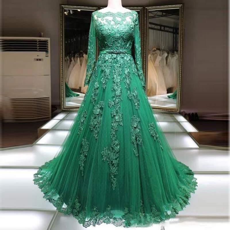 green bateau dress