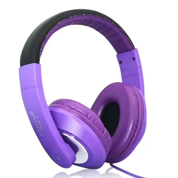 Горячая Распродажа, головная повязка, игровая гарнитура, наушники с микрофоном, высокое качество, басы, стерео наушники для ПК, ноутбука# UO - Цвет: purple