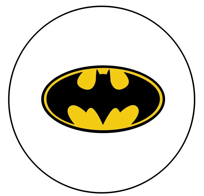 round superhero Batman logo sticker blank space write your own greeting /  wording for party / children rewards free delivery|stickers furniture|logo  leggingslogo women - AliExpress