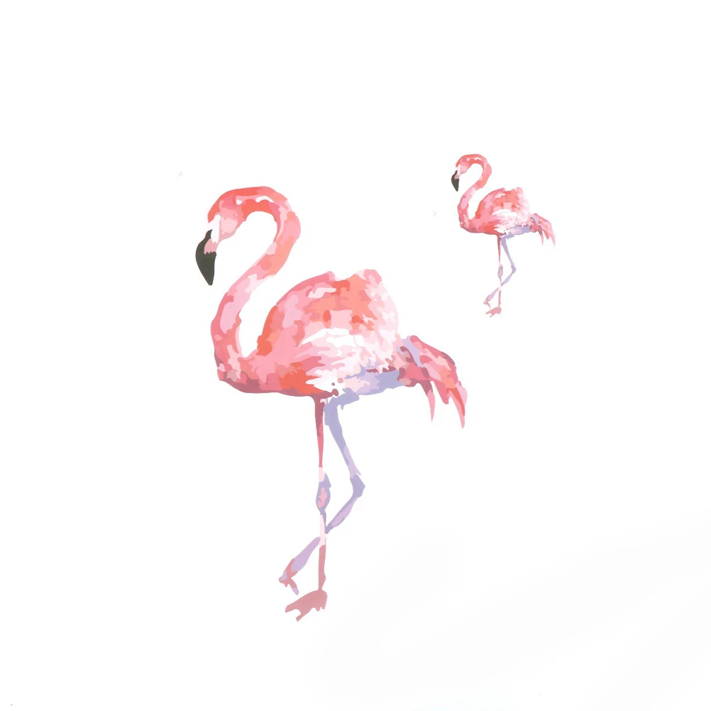 

1Pair of Flamingo Birds Embroidered Patches Large Size for Clothes Ironing Sew Appliques for Jackets Bags Shoes Sticker Badges