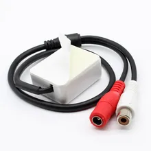10 шт. мини микрофон аудио Микрофон для видеонаблюдения кабель RCA Выход 12 В DC звуковое устройство для камеры безопасности