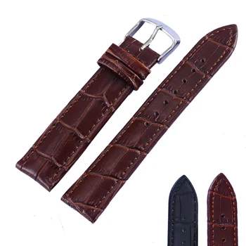 

2 Color Hot Sell Leather Watchband for For Samsung gear sports Band Bracelet 14 16 20 22mm Strap striped band watch men