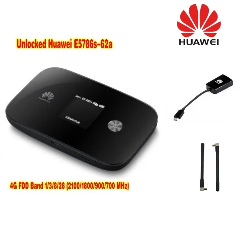 Разблокированный huawei E5786 E5786s-62a LTE Cat6 DL300Mbps 4g lte MiFi мобильный Карманный Wi-Fi маршрутизатор плюс 2 шт антенна+ адаптер AF10