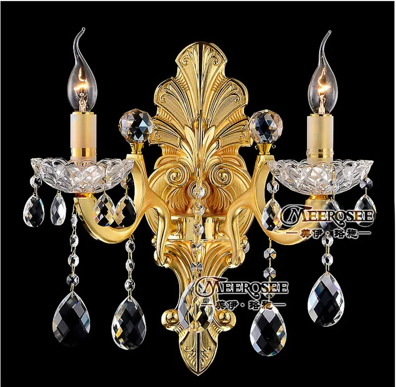 Luxurious Meerosee Crystal Wall Sconces Light Wall candle