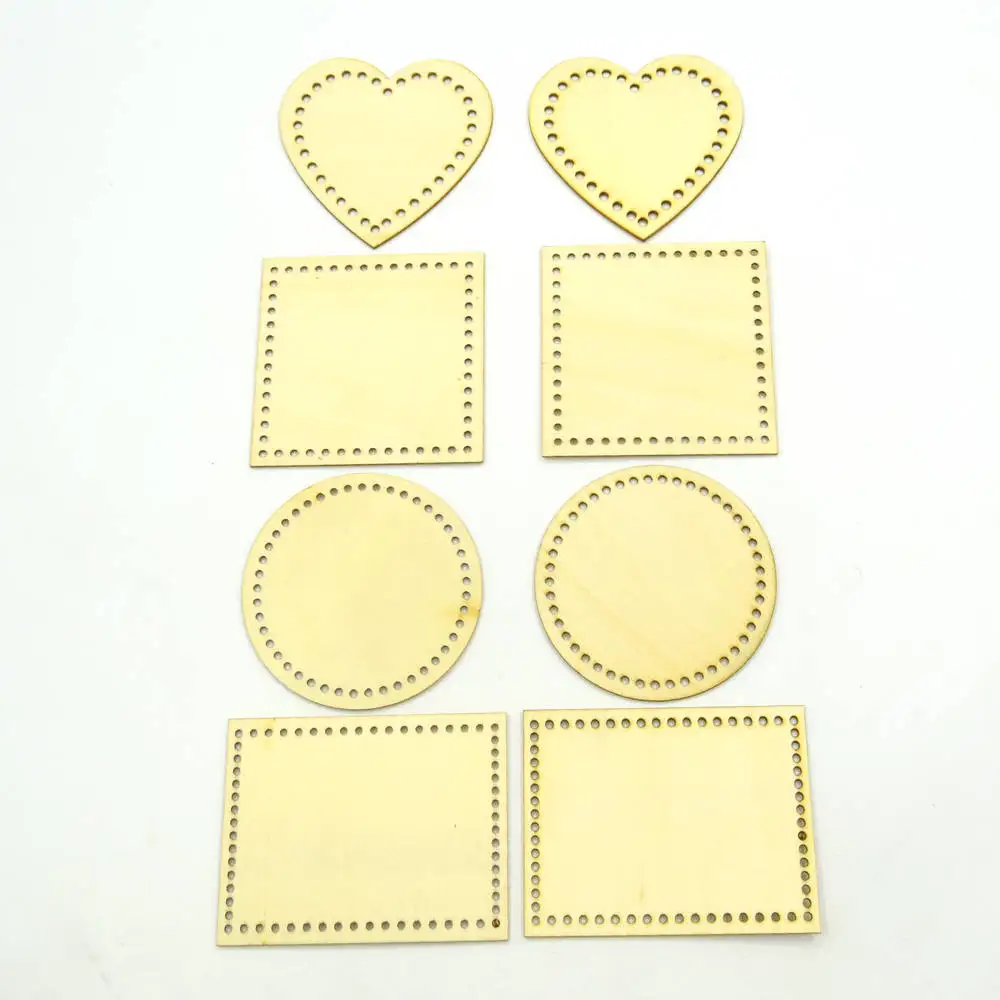 80Pcs Wooden Wood Heart Shape Scrapbooking Embellishment Craft Decor 2-6cm
