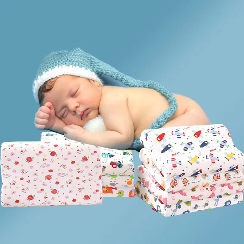 Детские подушки с мультяшным принтом, предотвращающие синдром головы, хлопок, форма головы, литье, Воздушная сетка, «дышащая» подушка
