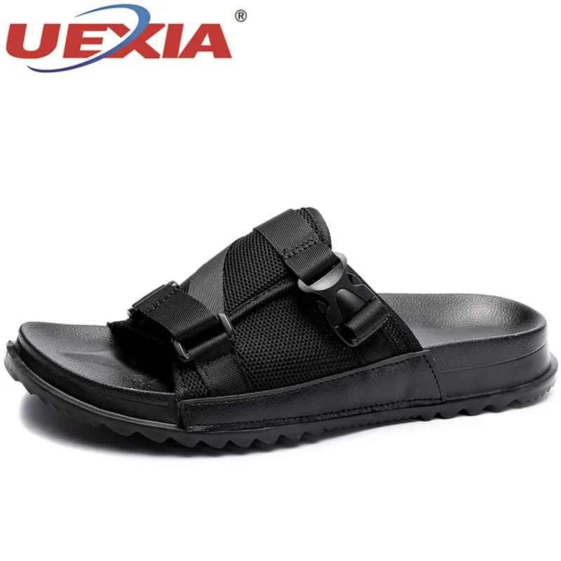 UEXIA chinelos de ver o feminina открытый Повседневное прогулки Пляжные сланцы Мужская обувь