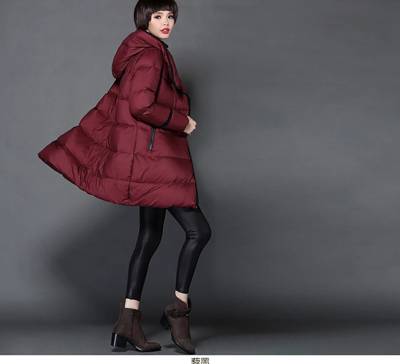 

2016New down jacket was thin loose big yards thick down jacket cape coat