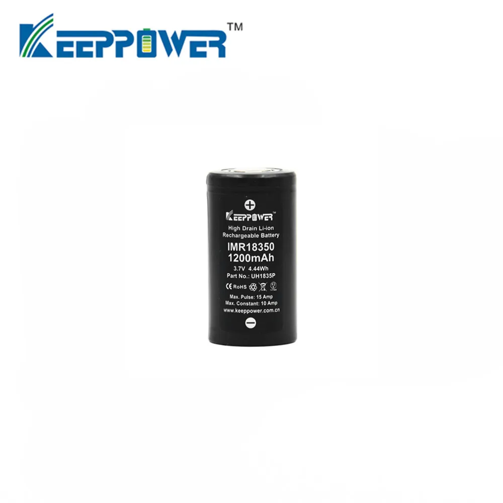 Keeppower 4 шт. IMR 18350 1200 мАч 10A разрядка UH1835P аккумуляторная батарея с Nitecore Новый I4 Digi