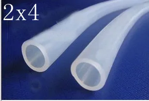 

2x4mm Food Grade Medical Use Grade FDA Silicone Rubber Flexible Tube Hose Pipe