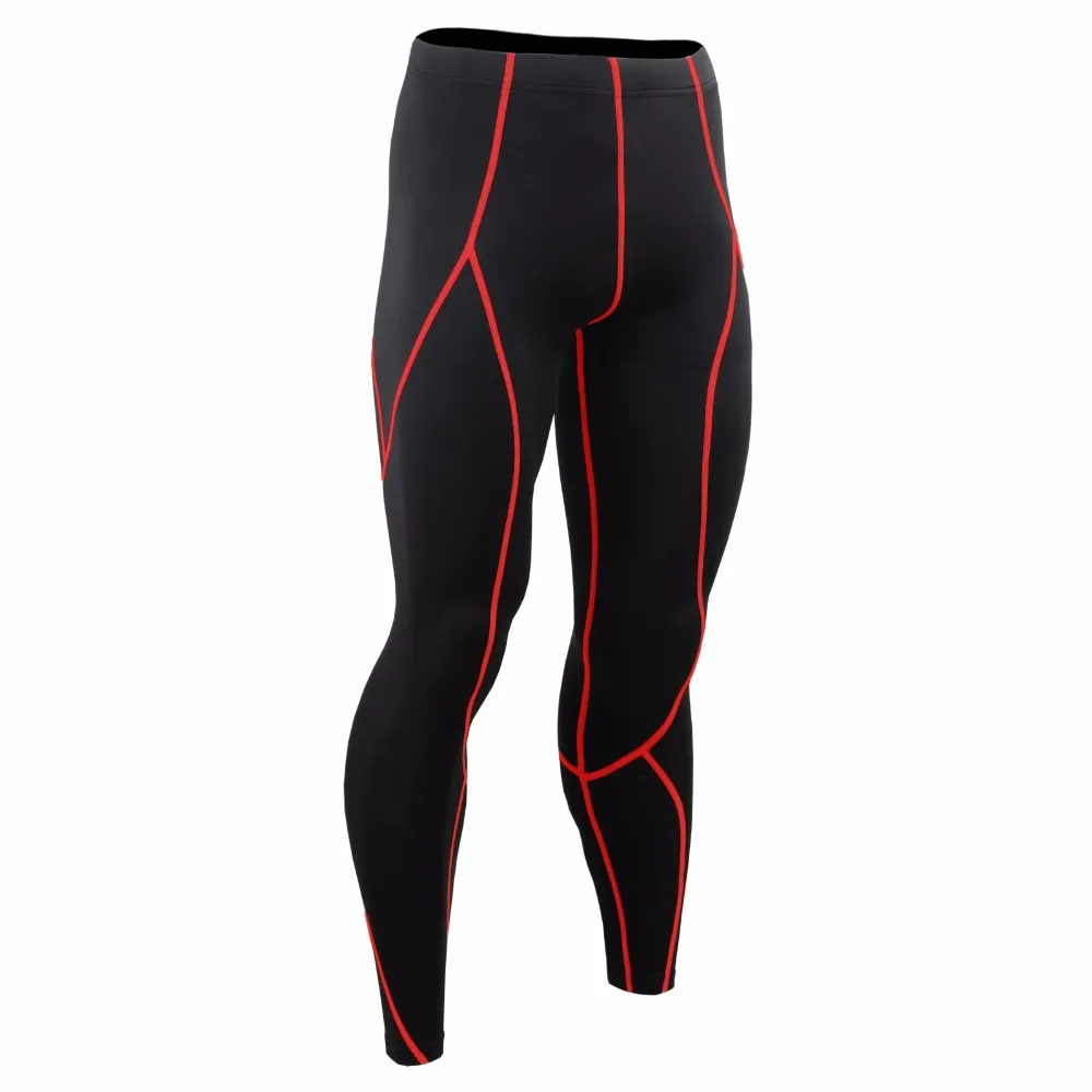 Men's Run Pants Red Line Long Compression High quality Skins Running