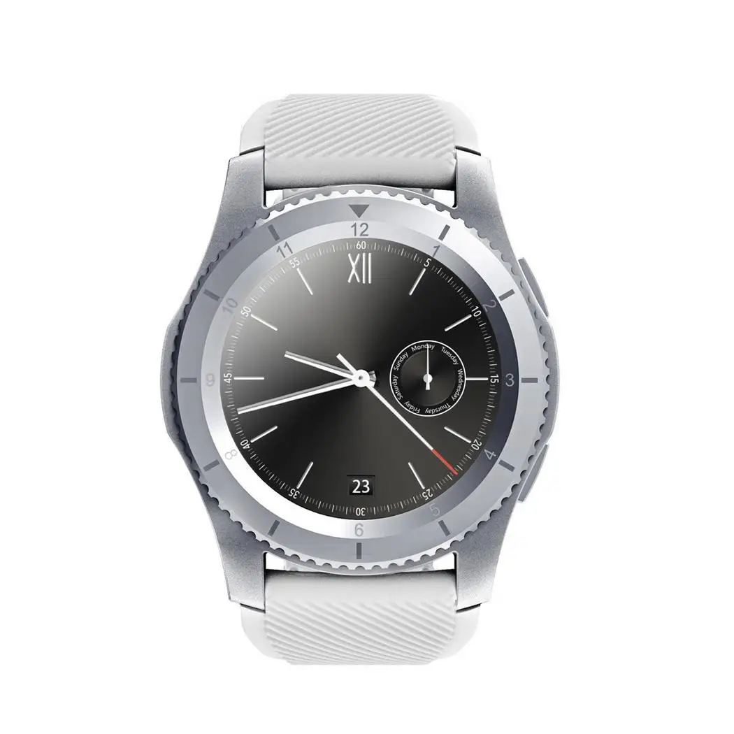 Unisex Touch Screen Heart Rate Blood Quartz Round Pin Buckle Pressure 1.2 inch Monitor Smart Watch Yes 300mAh