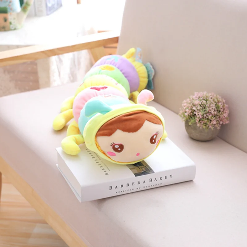 1PC 70cm Giant Colorful Caterpillar Plush Toy Super Cute Stuffed Doll Kids Baby Toy Long Sleeping Pillow Gift for Girlfriend - Цвет: 3