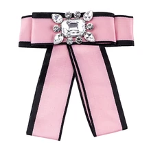 Милые модные Необычные широкие большие длинные большие тканевые ленты с бантом женские блестящие хрустальные галстуки-бабочки с галстуком-бабочкой воротник-бабочка Duftgold