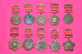 

10PC Disparate Old China Chinese Cavalry Army War Hero Award Memorial Medal