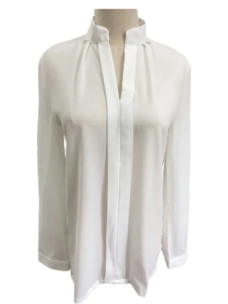 Softu-Fashion-Women-Blouse-Shirts-Summer-Casual-Blusas-V-Neck-Long-Sleeve-Solid-Color-Chiffon-Shirts (2)