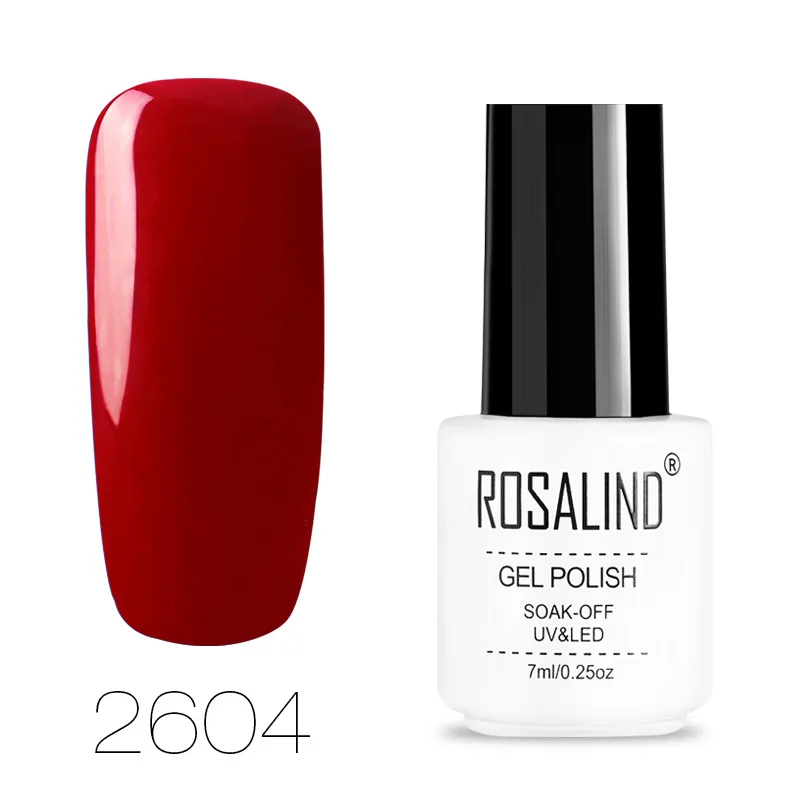 ROSALIND 7 мл строительный гель для полировки ногтей УФ-гель для ногтей гибридный набор для маникюра УФ-и светодиодные перманентные эмали дизайн ногтей Prime - Цвет: 2604