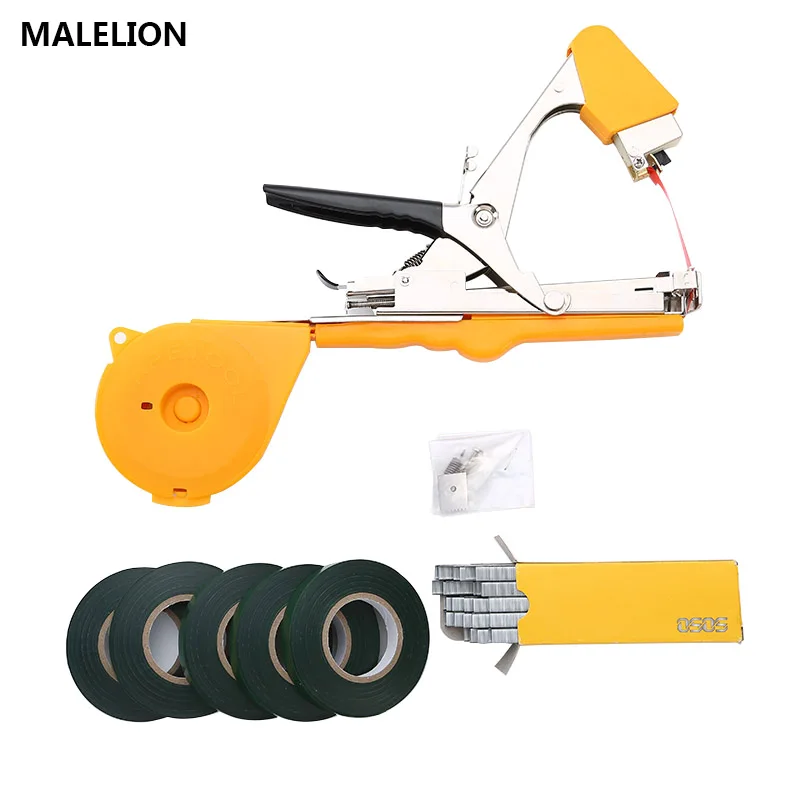 

MALELION Garden Grafting Tools Set Fruit Tree Fixed Bundling Machine Tape One-Button Gardening Supplies Safe Home Branch Tools