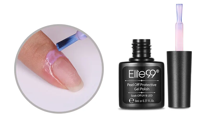 Elite99 8 мл розовый белый Отшелушивающий защитный лак для ногтей крем для ухода за ногтями защита кожи жидкая лента Гель-лак для ногтей маникюр DIY