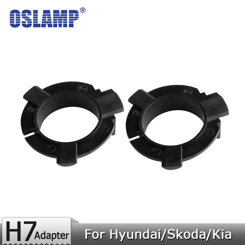 Oslamp для hyundai/Skoda/Kia/Nissan H7 светодиодные фары лампы черный пластик адаптер Держатели 1 пара фиксированный адаптер база для H7 лампы