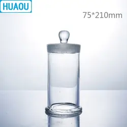 HUAOU 75*210 мм образец банку с ручкой и земли в Стекло пробкой медицинской формалина формальдегида Дисплей бутылки