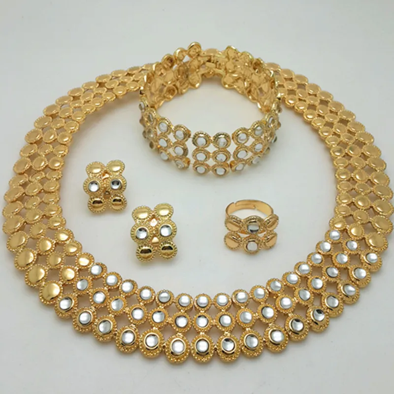

ZuoDi 2016 African Beads Jewelry Set Fashion Sets Gold Color Italian Costume Rhinestone Jewelry Sets Party Gift