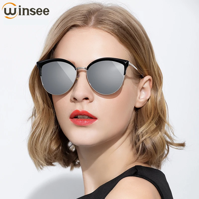 Winsee Sunglasses female 2018 new Korean tide retro Harajuku style