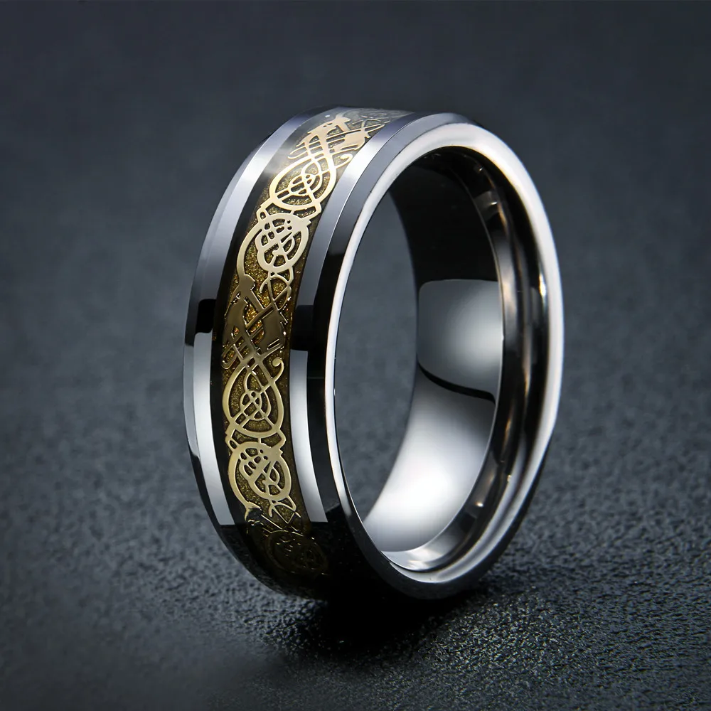 

Tungsten Dragon Ring for Men Fine Jewelry