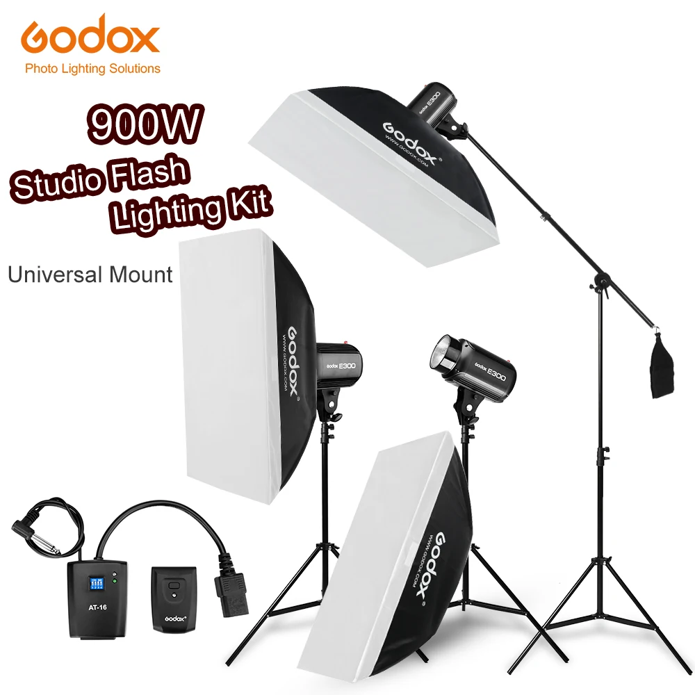 900Ws Godox строб студия Flash светильник комплект 900 W-фотографический светильник ing-Strobes, светильник, стойки, триггеры, софтбокс, Стрела