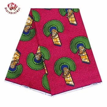 

New Polyester Wax Prints Fabric 2019 Ankara Binta Real Wax High Quality 6 yards African Fabric for Party Dress fp6164