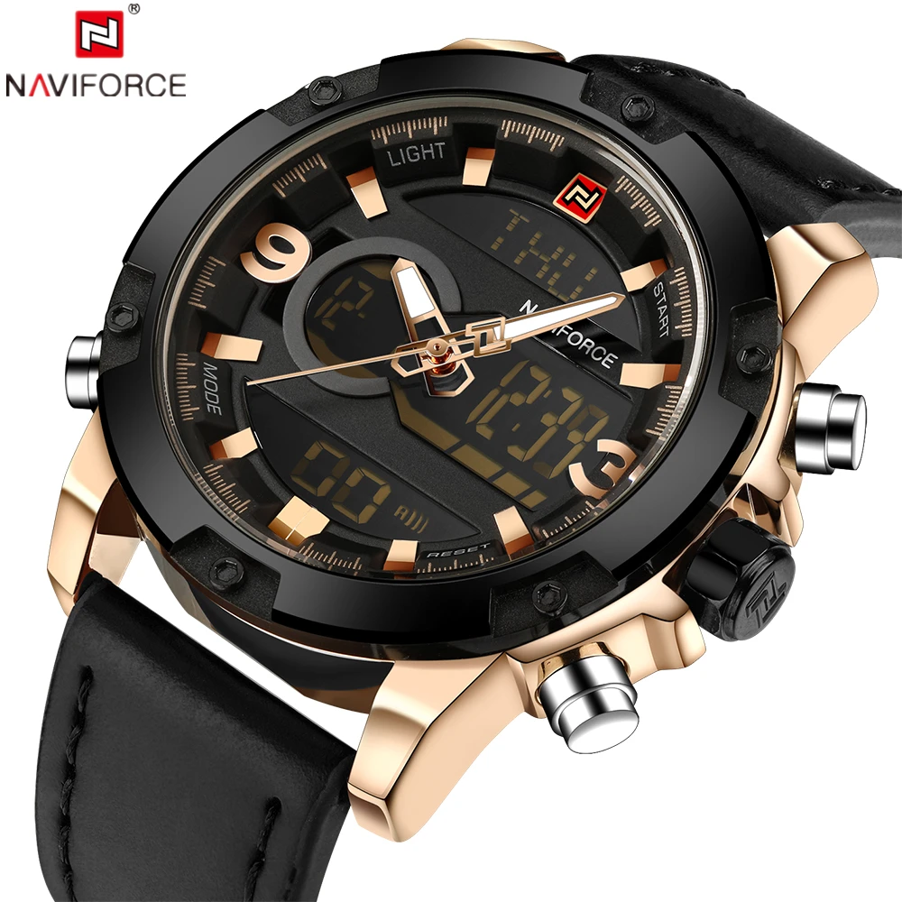 

NAVIFORCE Original Luxury Brand Men's Sport Watch Men Analog Digital Wristwatches Waterproof Quartz Clock Male Relogio Masculino