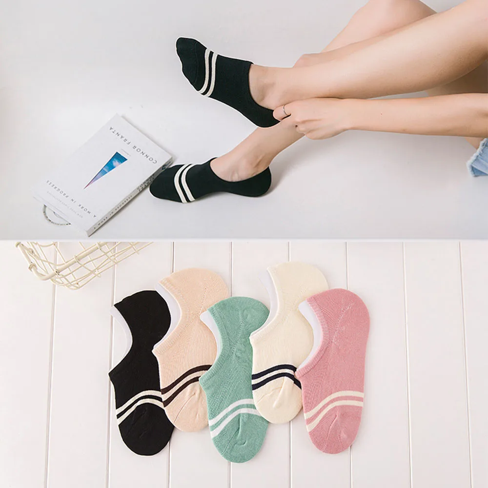 

1Pair Woman Invisible Boat Socks Women's Short Socks Female Ladies Shallow Mouth No Show Socks Slippers Summer Style