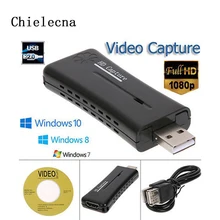 Chielecna HDMI карта захвата видео USB 2,0 порт HD 1 способ HDMI 1080P мини-карта захвата видео для компьютера Windows XP