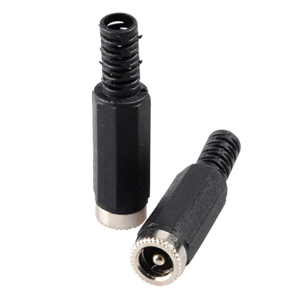 

ALLiSHOP 5Pcs DC Connector Power Jack 5.5*2.1MM Charge Connector 2.1*5.5mm Female DC Power Connector Black Plastic Cover