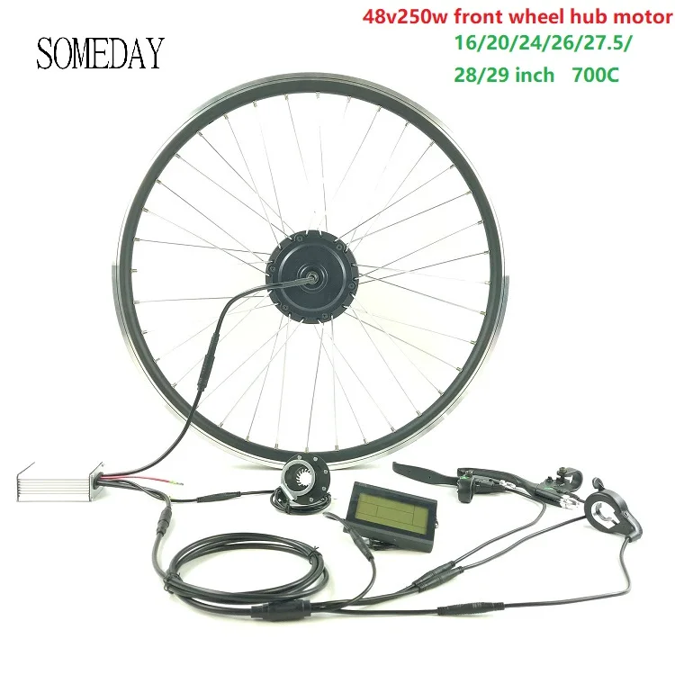 

SOMEDAY Electric Bicycle conversion kit 48V250W with LCD3 display E-BIKE Front Wheel Hub Motor Whole Waterproof Cable