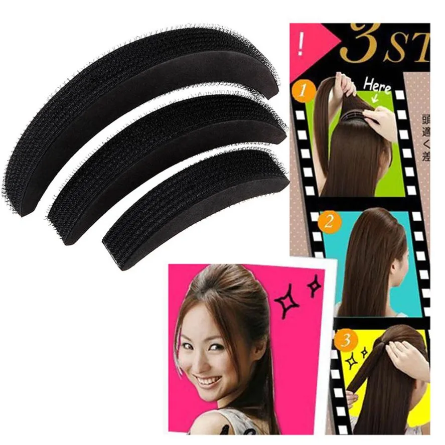 New Hair Styling Accessory 3Pcs Hair Volume Increase Puff Sponge Pad
