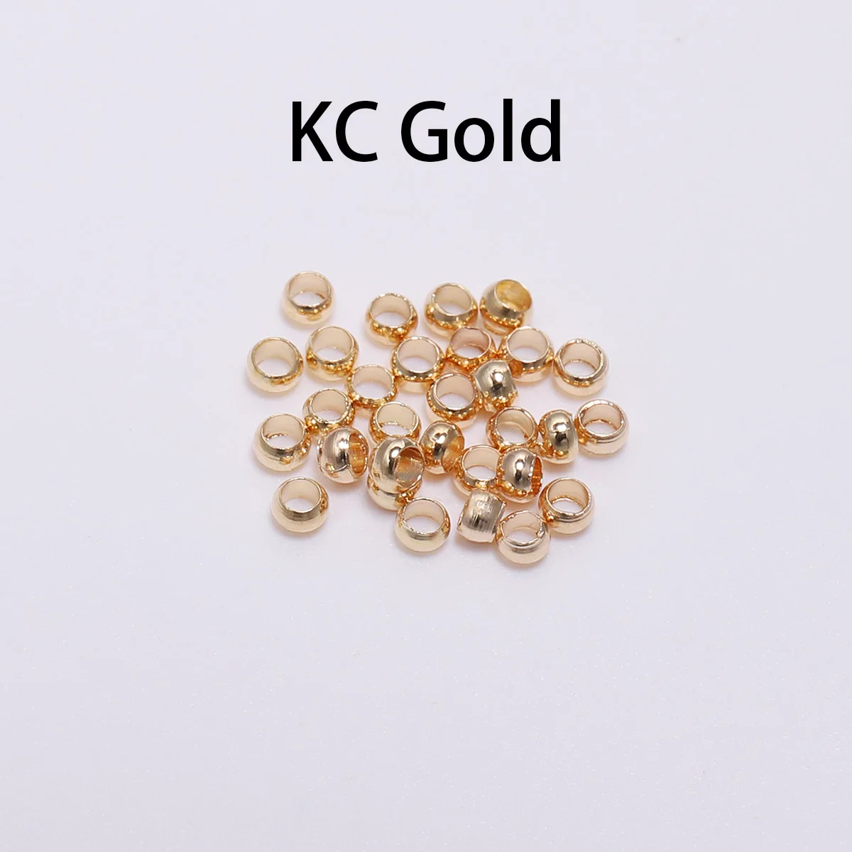 100-500pcs/lot Gold  Copper Ball Crimp End Beads Dia 2 2.5 3 mm Stopper Spacer Beads For Diy Jewelry Making Findings Supplies