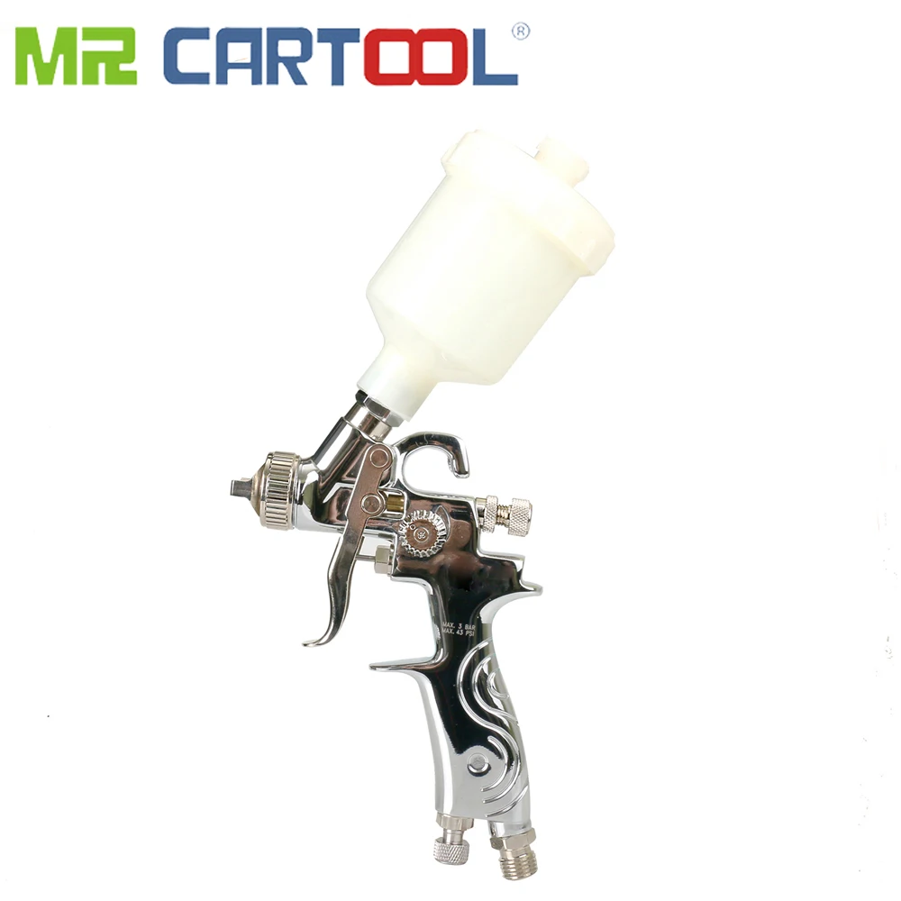 

Mr Cartool 125 C.C/4.4 oz HVLP Paint Spray Gun Set Hand-operated 1.0mm Nozzle High-Performance Gravity Feed Gun With Hook design