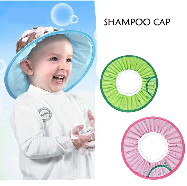 1 pc new design baby shower cap child bathroom hatin Shampoo Cap from
