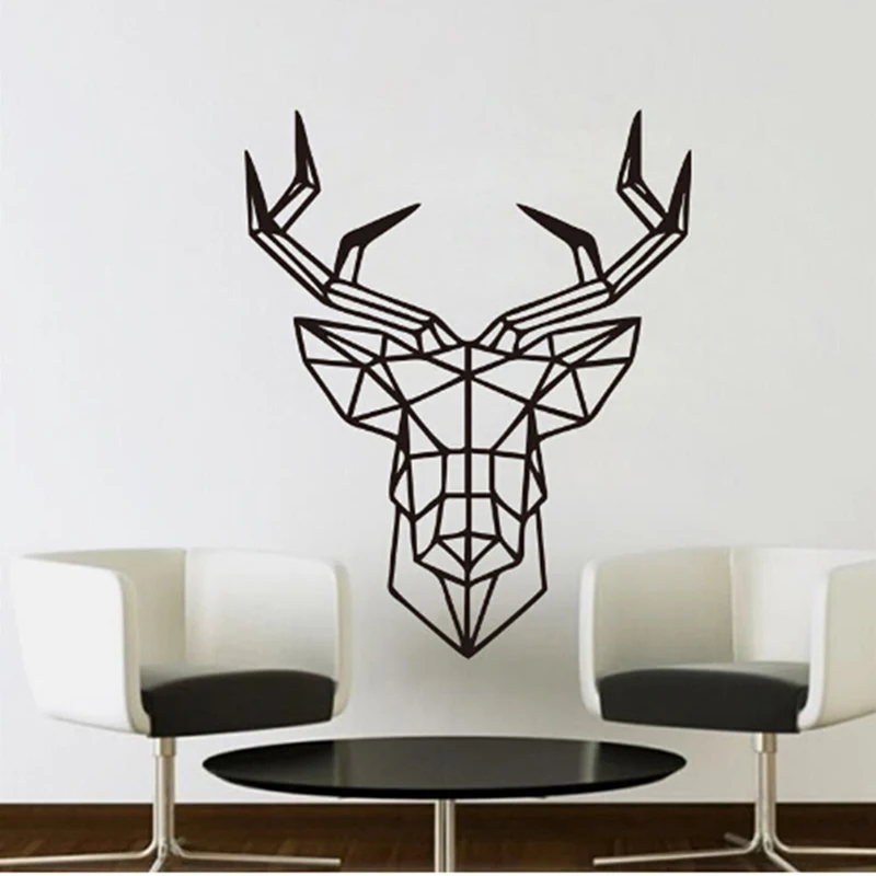 wall sticker deer design geometric deer head geometry animal series decals 3d vinyl wall art custom - Wall Designs Stickers wall sticker deer design geometric deer head geometry animal series decals 3d vinyl wall art custom - Wall Designs Stickers