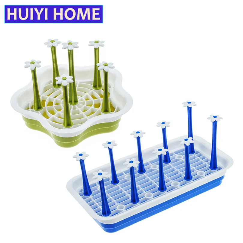 

HUIYI HOME Dish Drainer Kitchen Organizer Storage Shelf Cup Dish Draining Rack EGN003