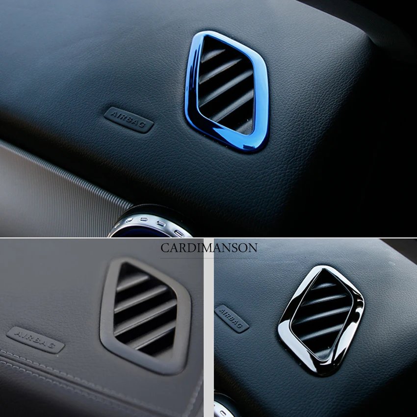 

Carmonsons for Mercedes Benz A CLA GLA Class W176 X156 C117 Metal Outlet Air Vent Condition Trim Sticker Cover Car Styling