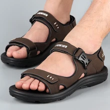 Sandals Roman beach sandals men leather sandals casual shoes men Beach summer outdoor shoes in Vietnam