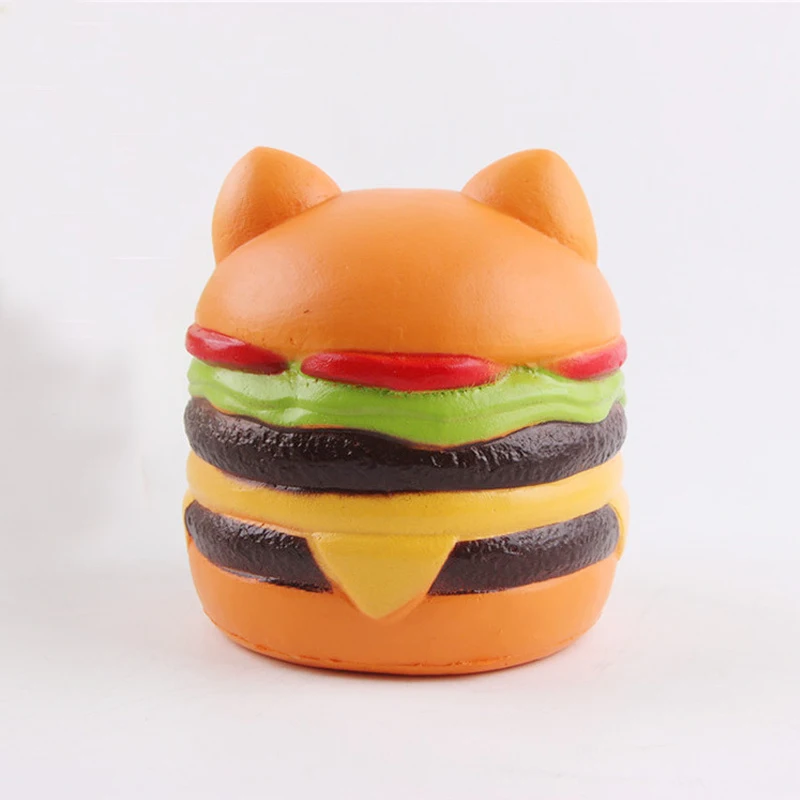 Jumbo Squishy Luky Cat гамбургер Мягкие игрушки Дети антистресс игрушки ароматизированные медленно растущие Squishies Снятие Стресса Игрушка для развлечения