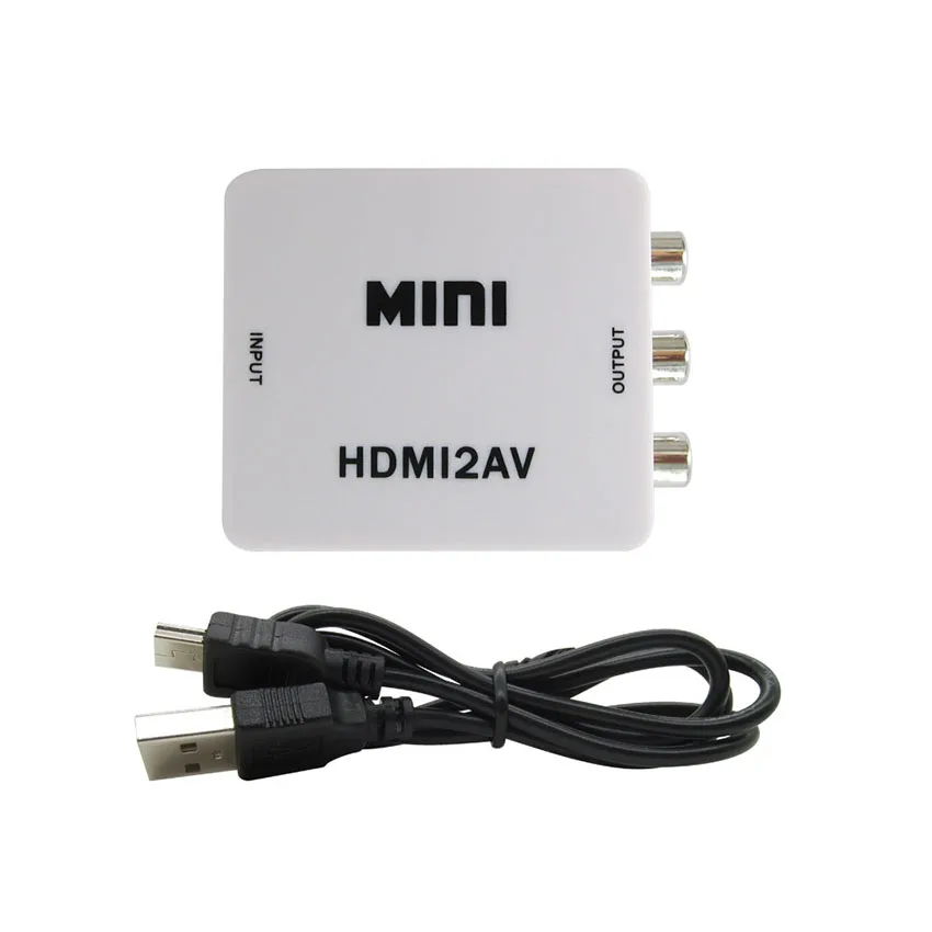 

Mini HDMI to AV/RCA CVBS Adapter 1080P Video Converter HDMI2AV Adapter Converter Box Support NTSC PAL Output HDMI TO AV Adapter