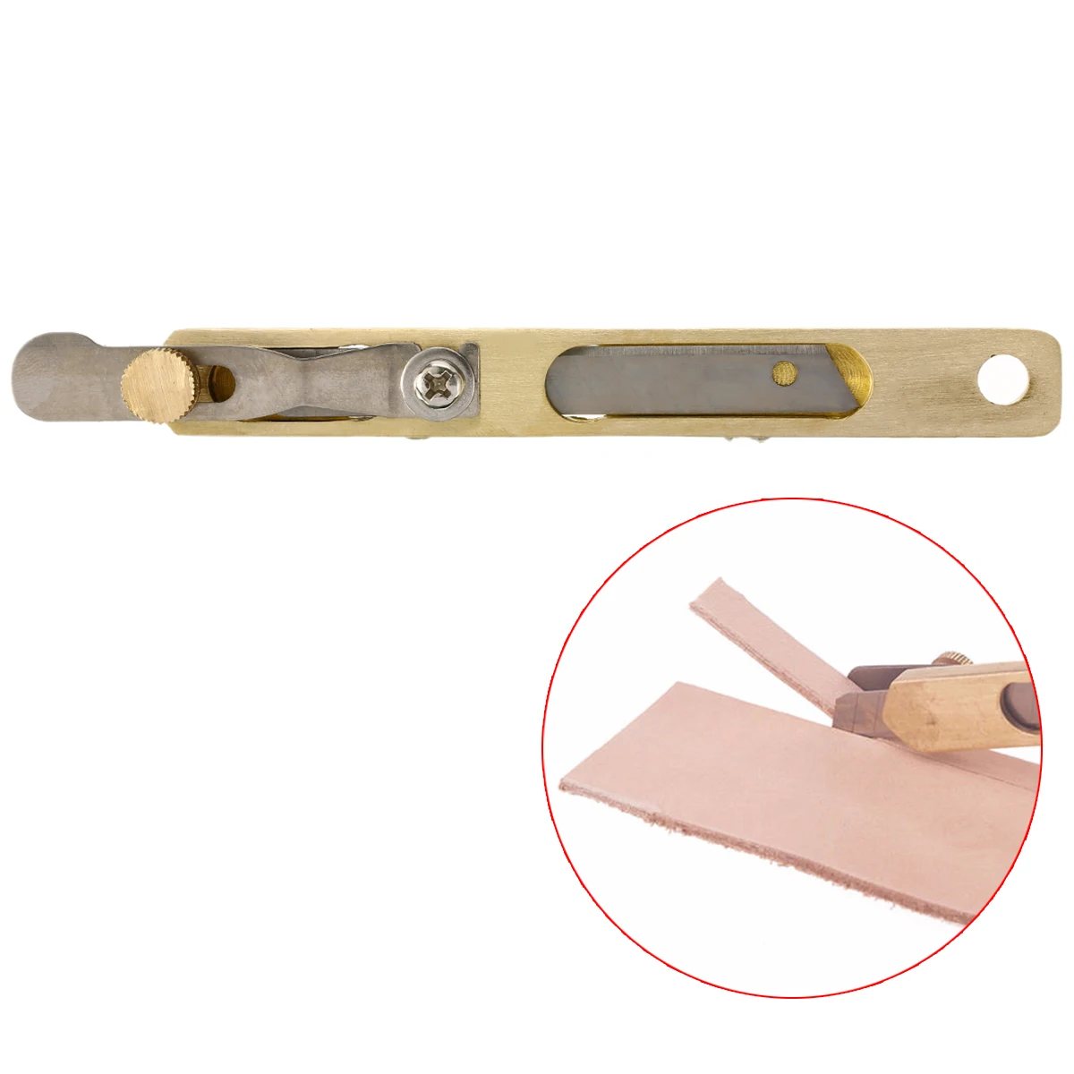 1pcs Leather Craft Tools DIY Incision Cutter Knife Copper Trimming Tool with Blade for Cutting Patchwork Fabric Splitter
