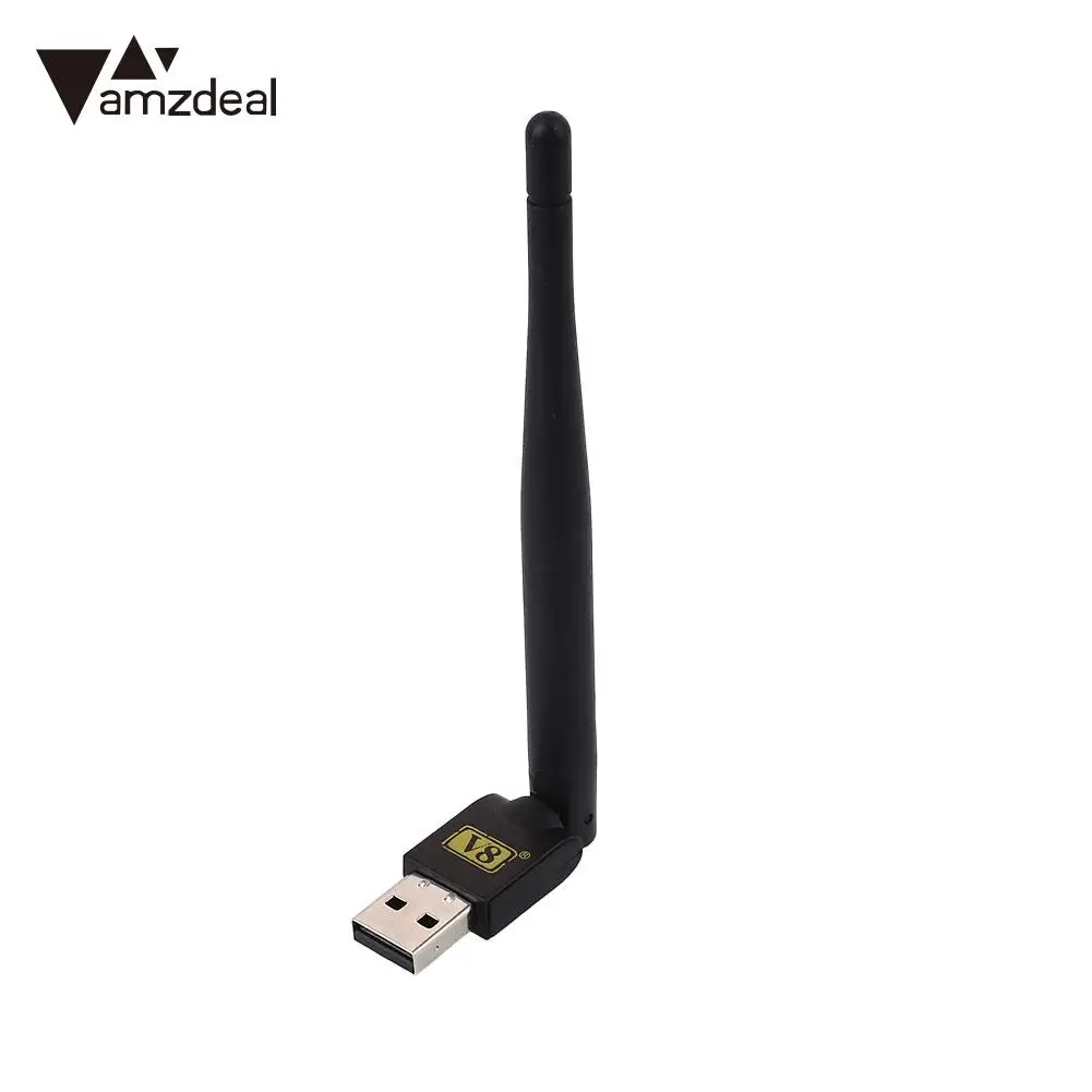 V8 Mini Portable USB WiFi Antenna Dongle High Speed for Satellite TV