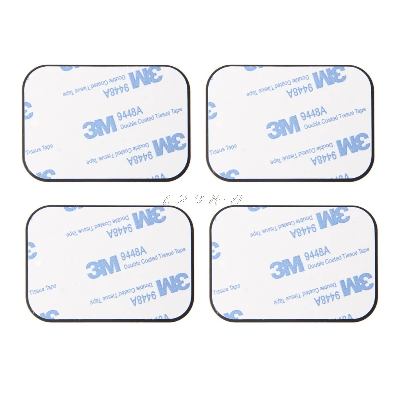 

4Pcs Replacement Metal Rectangular Magnetic Plate Sticker For Phone Mount Holder