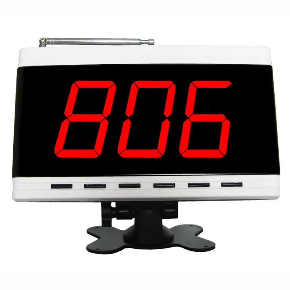 SINGCALL Беспроводной подкачки Системы 10 шт. настольные звонки и 1 белая Дисплей